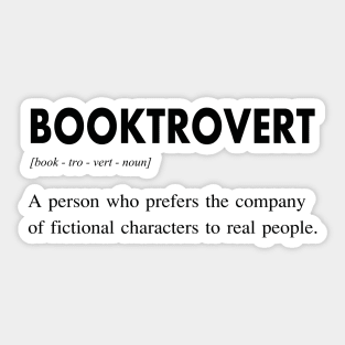 Booktrovert Definition Sticker